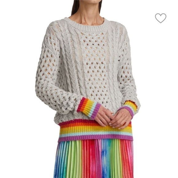 Le Superbe Silver Lining Sinbad Cotton Cashmere-Blend Sweater Size XS - Picture 2 of 12